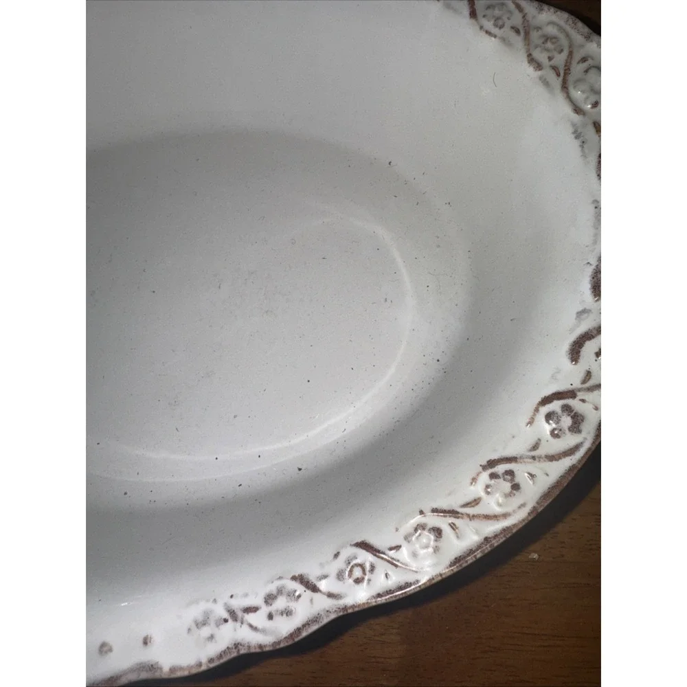 EUROGRES Stoneware Oval Casserole Dish Portugal Parchment Oven Safe 13.5in